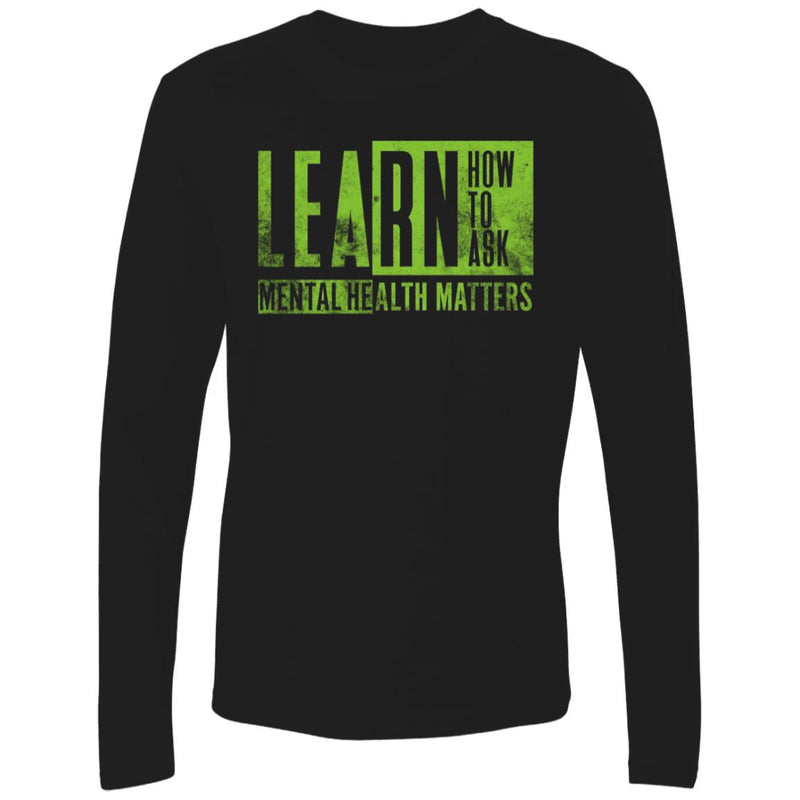 Learn How To Ask (Lime Blocks) Long Sleeve