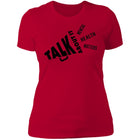 Ladies Talk About It (Black Bullhorn) Fitted Tee