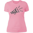 Ladies Talk About It (Grey Bullhorn) Fitted Tee