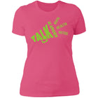 Ladies Talk About It (Lime Bullhorn on dark) Fitted Tee