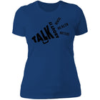 Ladies Talk About It (Black Bullhorn) Fitted Tee