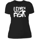 Ladies' Learn How To Ask (White Bubbles) Fitted Tee