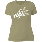 Ladies Talk About It (White Bullhorn) Fitted Tee