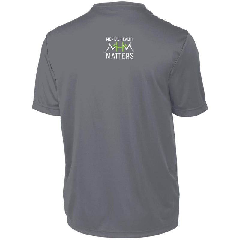 Learn How To Ask (Lime Blocks on Dark) Moisture-Wicking Tee