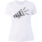 Ladies Talk About It (Grey Bullhorn) Fitted Tee