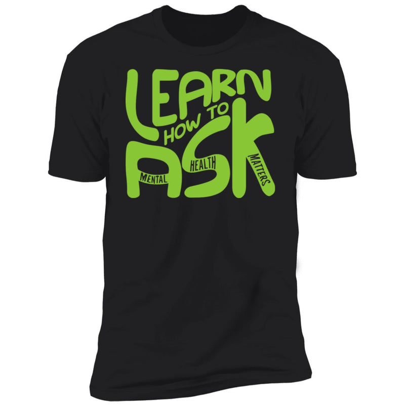Learn How To Ask (Lime Bubble on Black) Tee