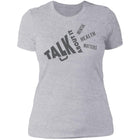 Ladies Talk About It (Grey Bullhorn) Fitted Tee